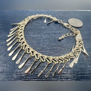 ROOST jewelry faded gold feather bracelet fringe NWOT